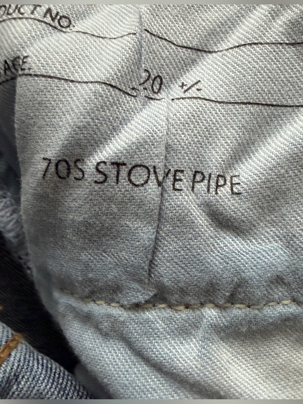 Re/Done Comfort Stretch High-Rise 70s Stove Pipe in Western Blue Size 26 - Picture 6 of 11